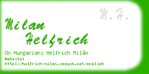 milan helfrich business card